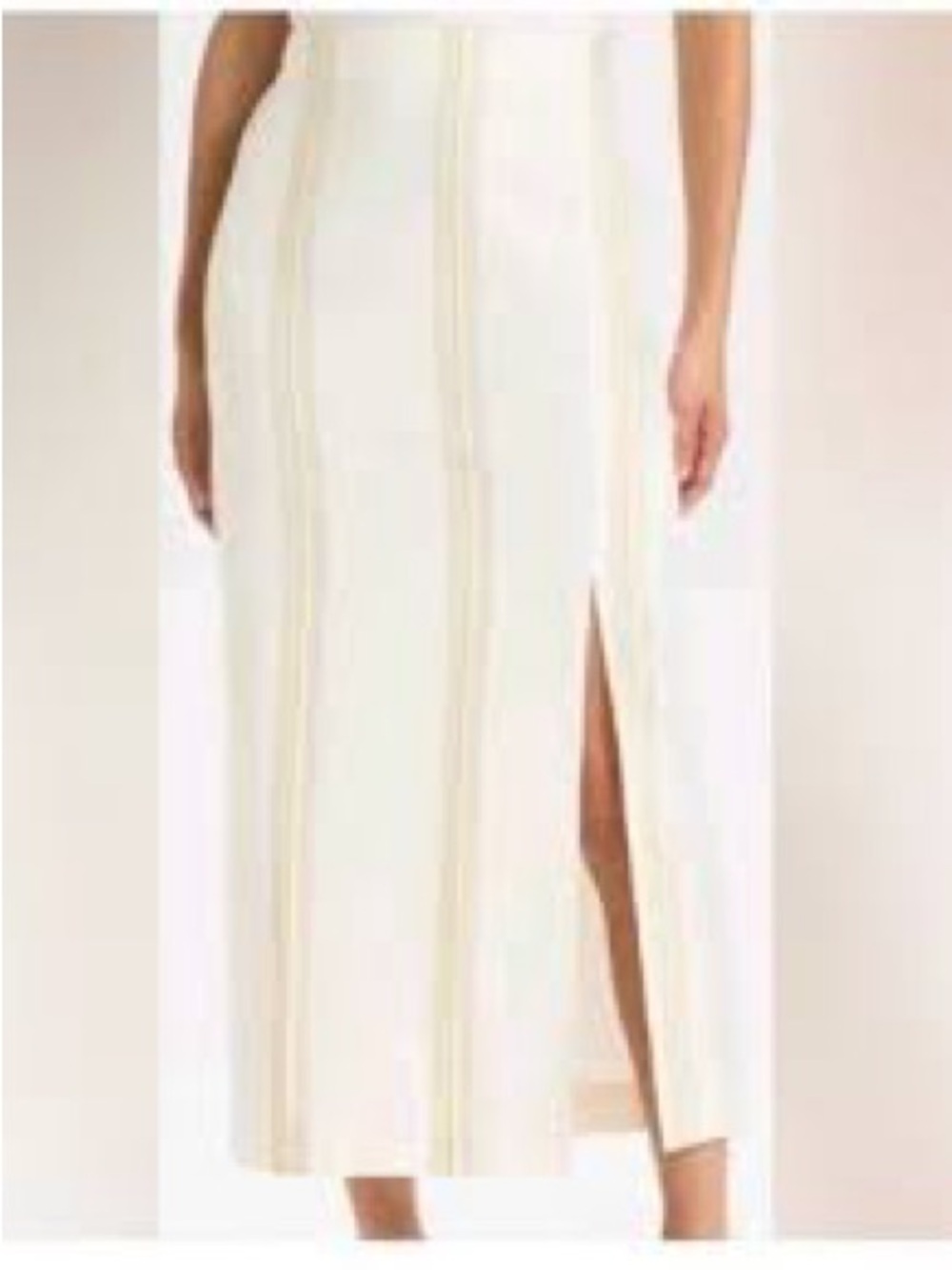 a new day Cream Midi Skirt with Side Slit